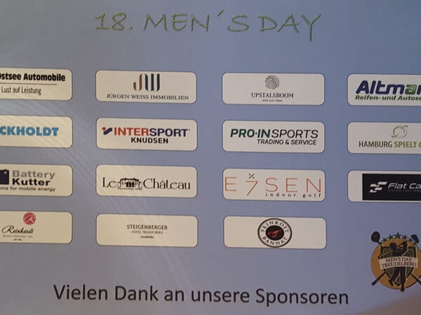 Die Sponsoren des Men's Day. Ohne sie könnte dieses Turnier nicht ausgetragen werden